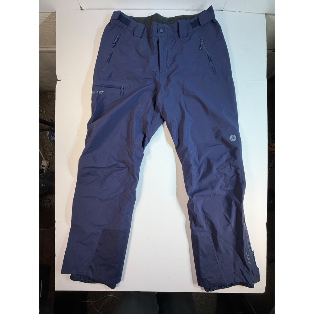 Marmot Gore-Tex Ski Pants Mens Large Navy Blue Waterproof Snow G31130